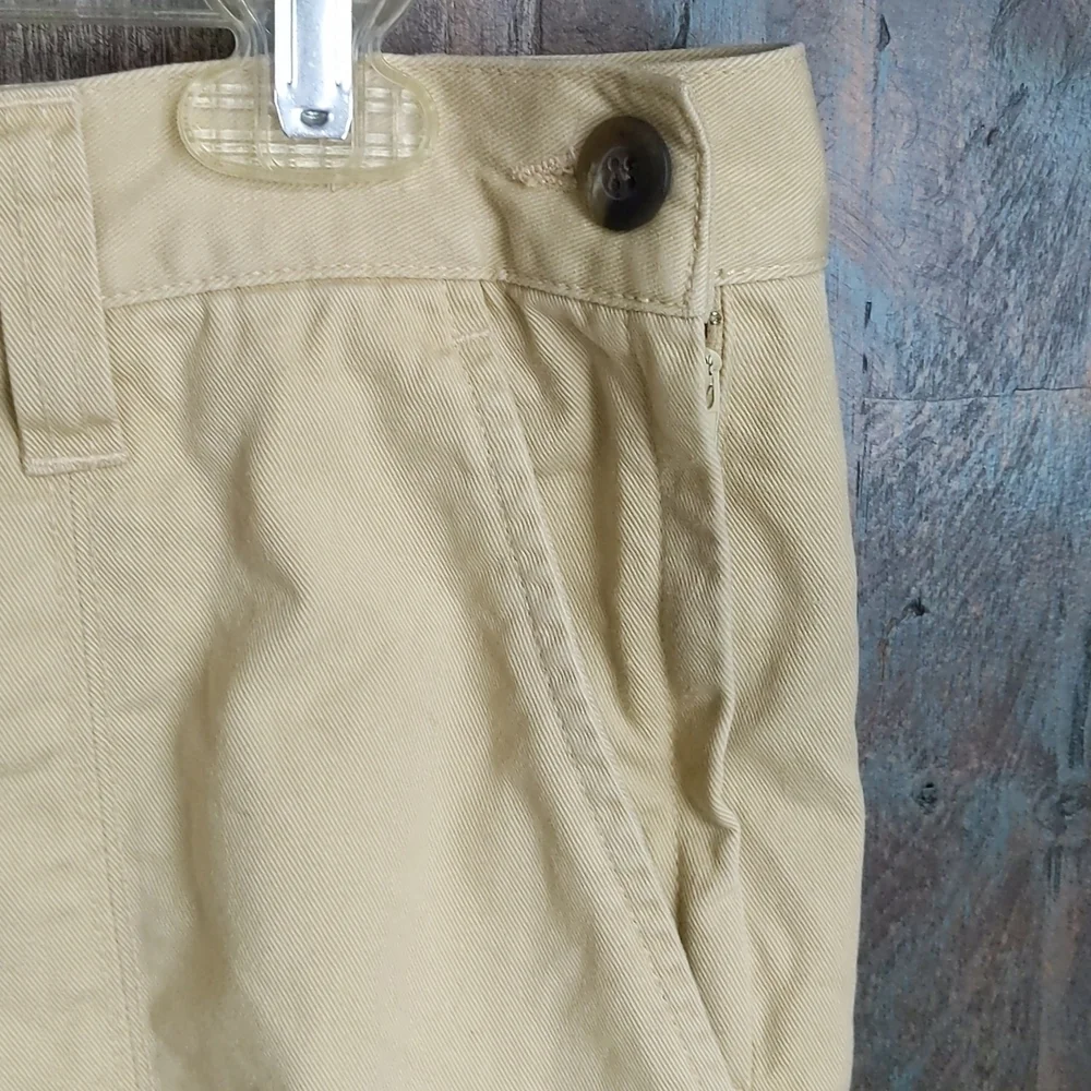 Abercrombie & Fitch Khaki Chino Shorts w/ Side Zipper - 12